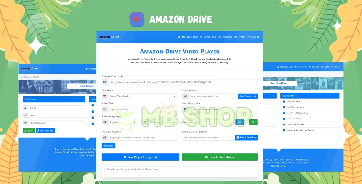 Amazon Drive - Video Player & Direct URL Shortener & Different Quality