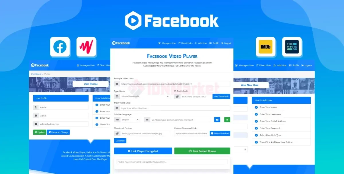 Facebook - Video Player & Direct URL Shortener + Quality HD & SD